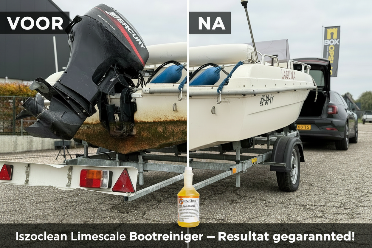 Iszoclean Limescale Bootreiniger - Voor en Na resultaat